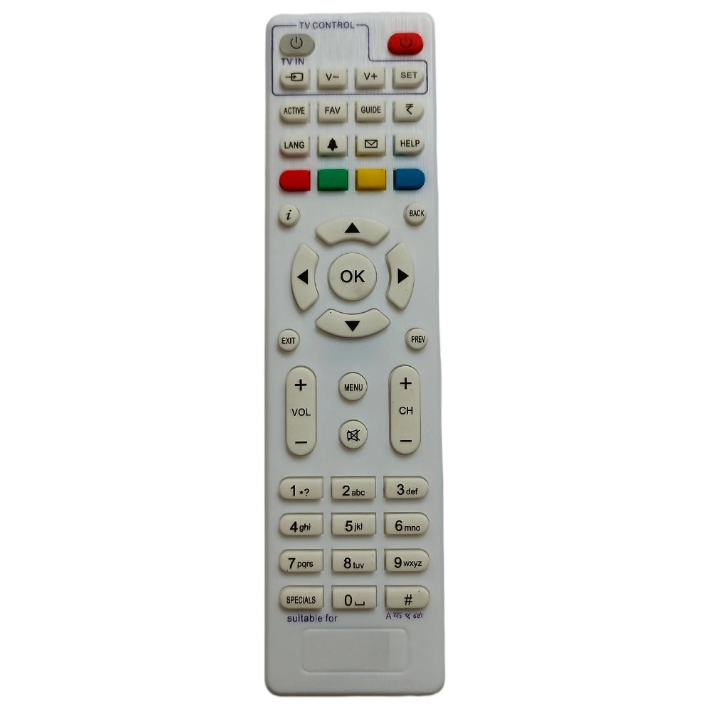 Generic DTH Remote No. 940 (White) , Compatible for Videocon D2H Set Top Box Remote (Exactly Same Remote will Only Work) Main image