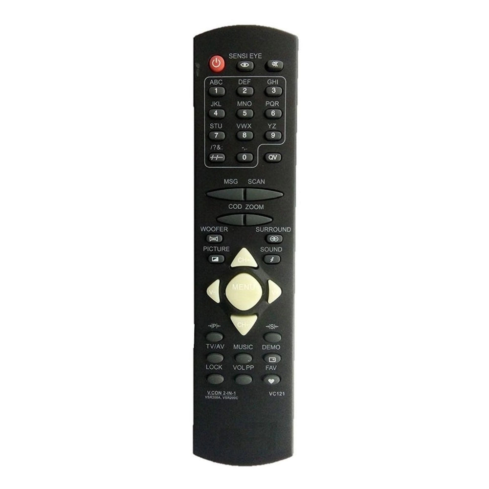 Generic Remote No. VC121, 200A, 200C, Compatible with Videocon CRT TV Remote Control (Exactly Same Remote will Only Work) Main image