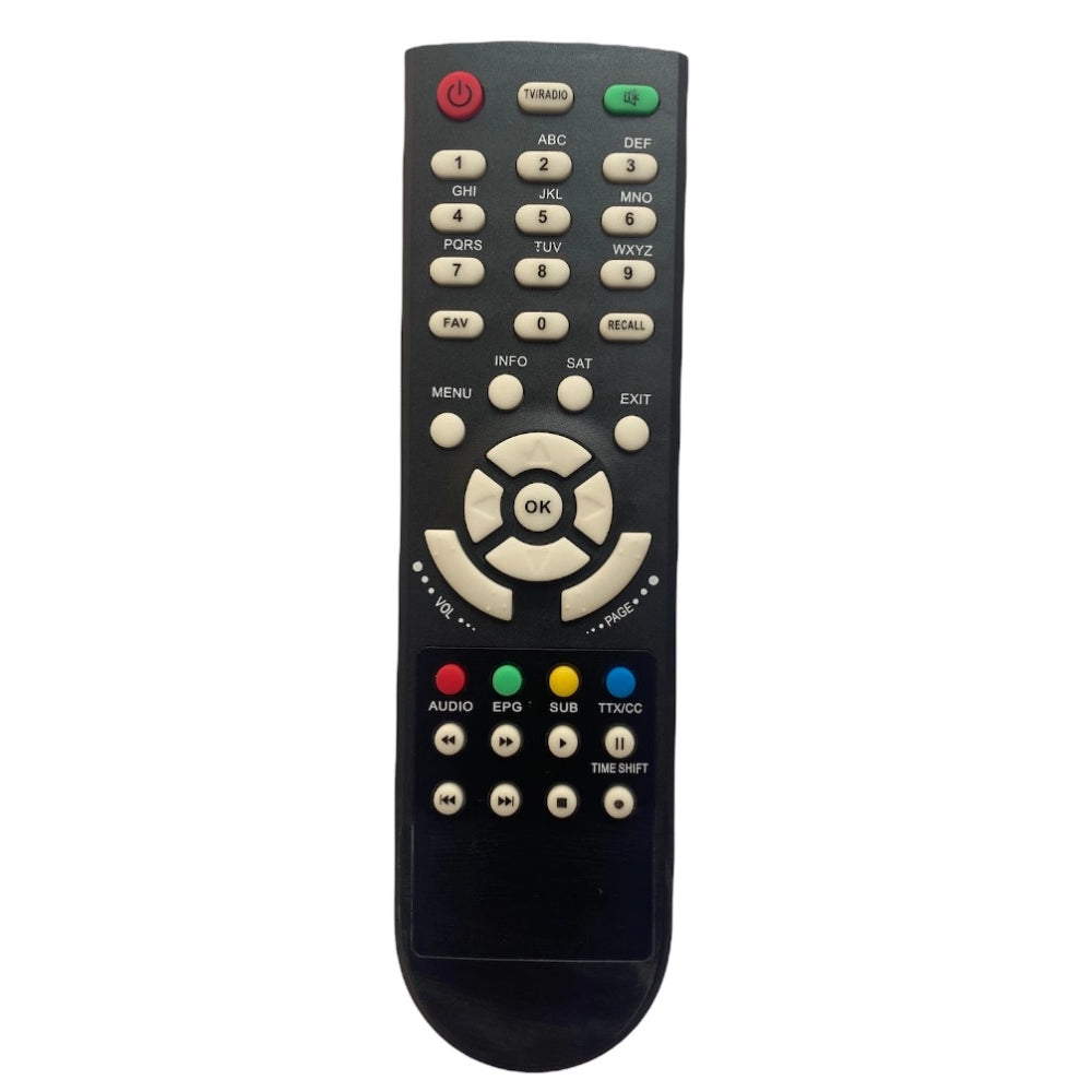 Generic DTH Set Top Box Remote with Time and Shift Function, Compatible with DVB (Free Dish) Set Top Box Remote (Exactly Same Remote will Only Work) Main image