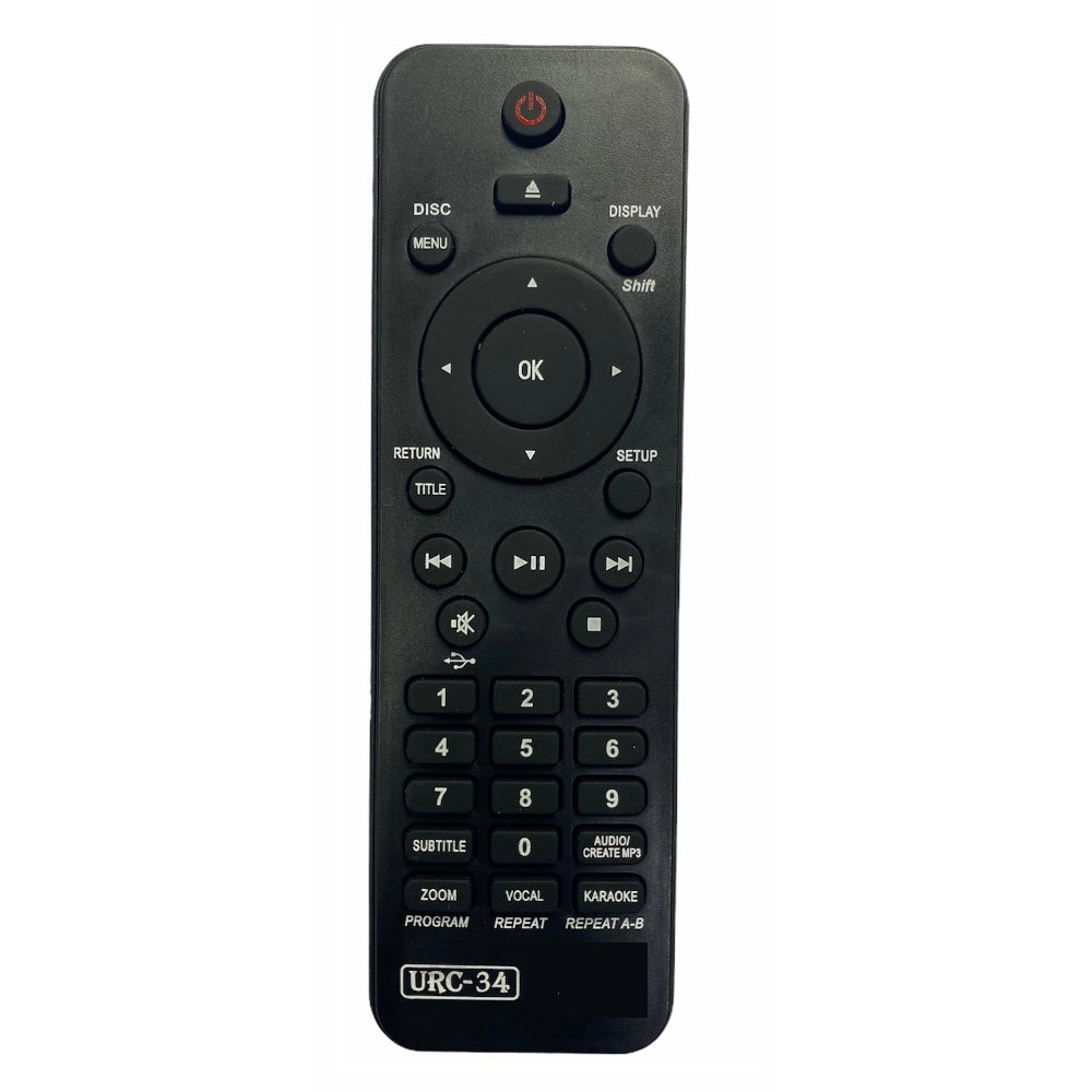 Generic DVD Remote No. URC34, Compatible for Philips DVD Remote (Exactly Same Remote will Only Work) Main image