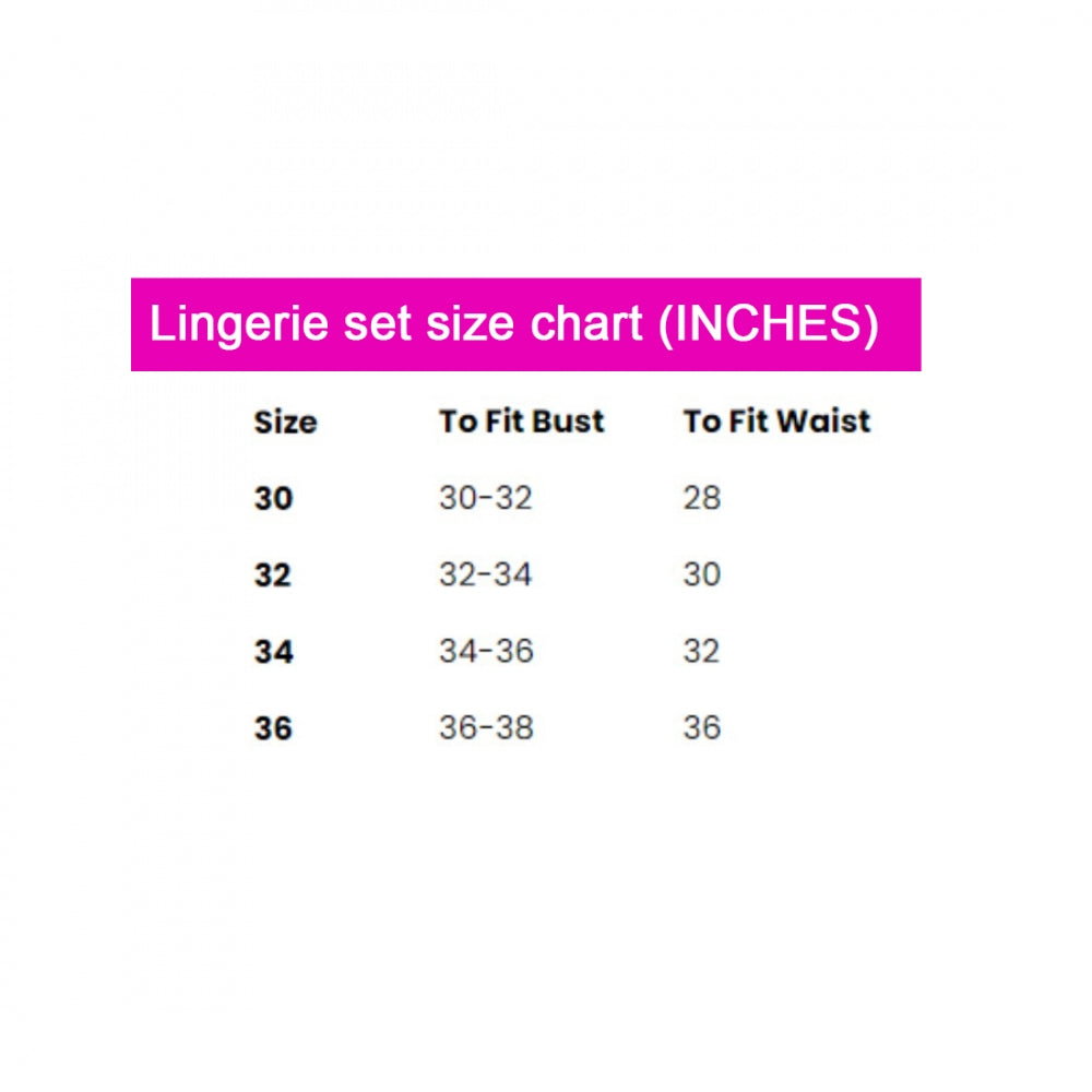 Generic Women's Lace Solid Sheer Lace Lingerie Set (White)