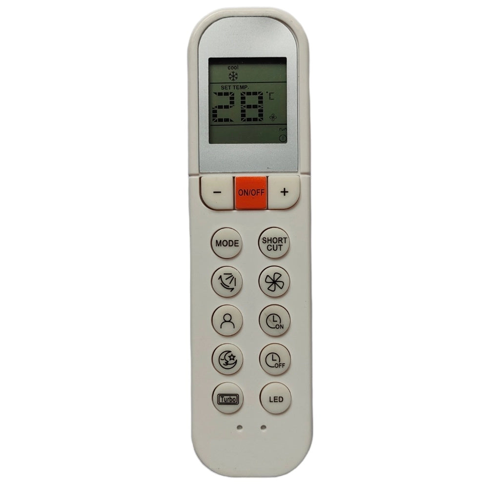 Generic Remote No. 196, Compatible with Midea AC Remote Control (Exactly Same Remote will Only Work) Main image