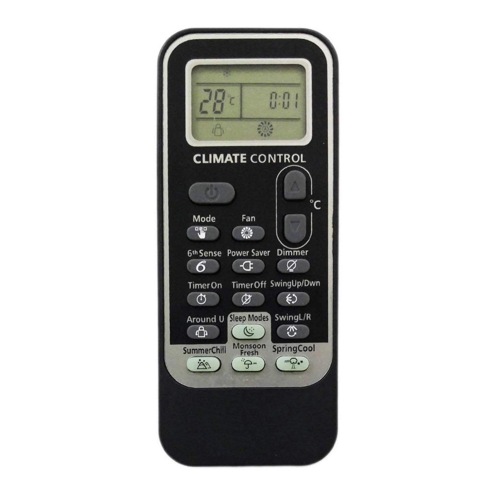 Generic Remote No. 192 (Black), Compatible with Whirlpool AC Remote Control (Exactly Same Remote will Only Work) Main image