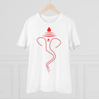 Generic Men's PC Cotton Ganesh Printed T Shirt (Color: White, Thread Count: 180GSM)