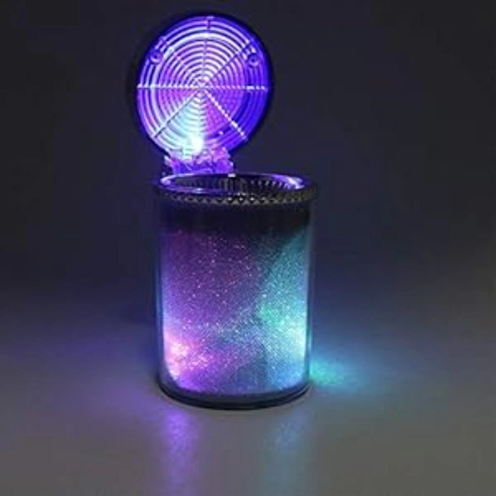 Generic Designer Car Ash Tray Ashtray With Blue Led Light &amp; Rainbow Colors (Multicolor) Main image