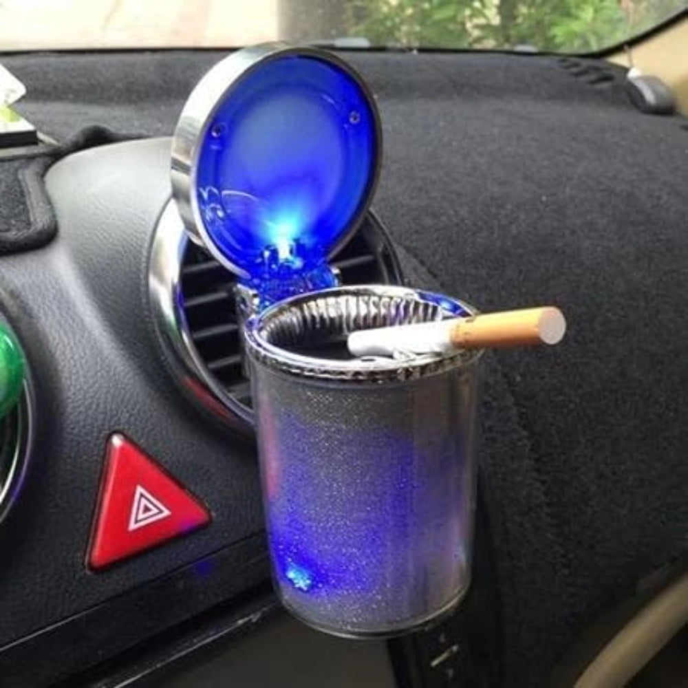 Generic Designer Car Ash Tray Ashtray With Blue Led Light &amp; Rainbow Colors (Multicolor)