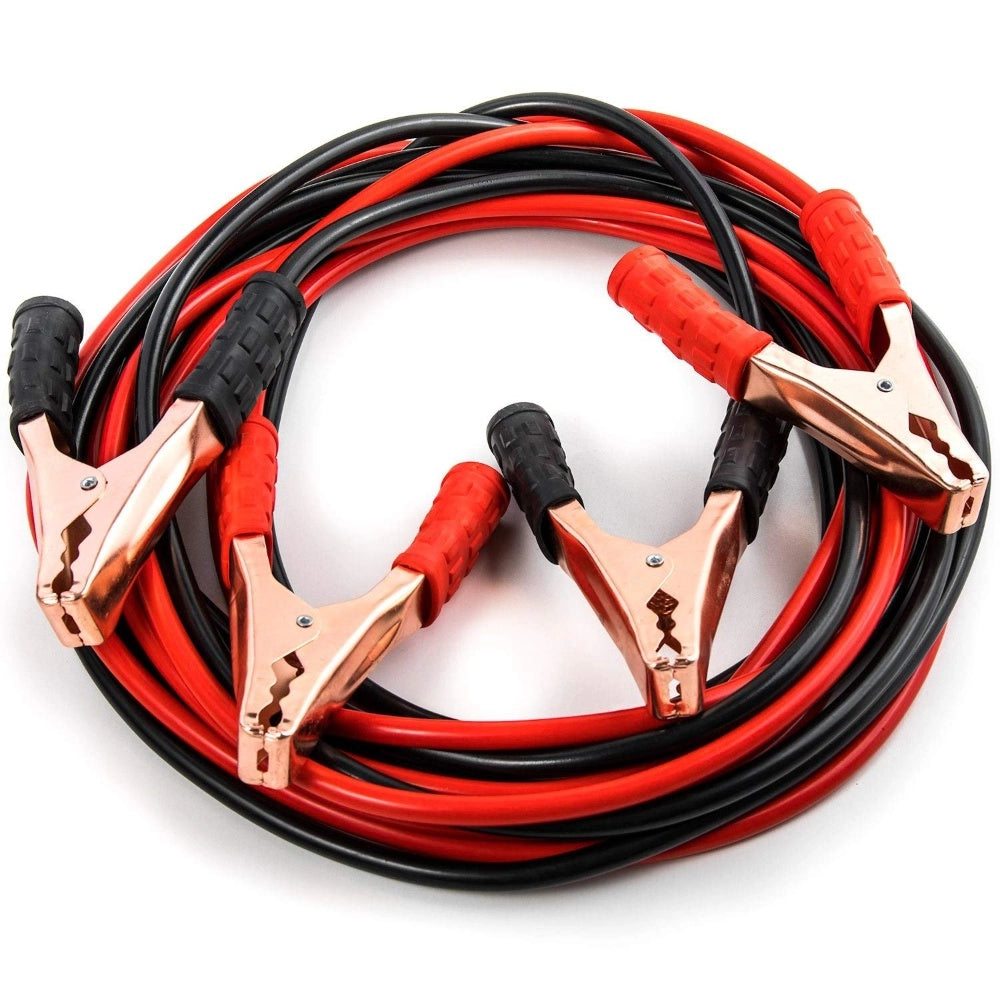 Generic 500 Amp Heavy Duty Jumper Booster Cables Anti Tangle Copper Care Universal For Car (Red)