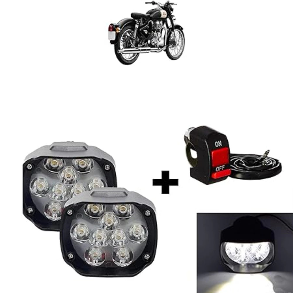 Generic Set Of 2 Shilon 9 Led Waterproof On/Off Switch For Bikes (Black) Secondary image