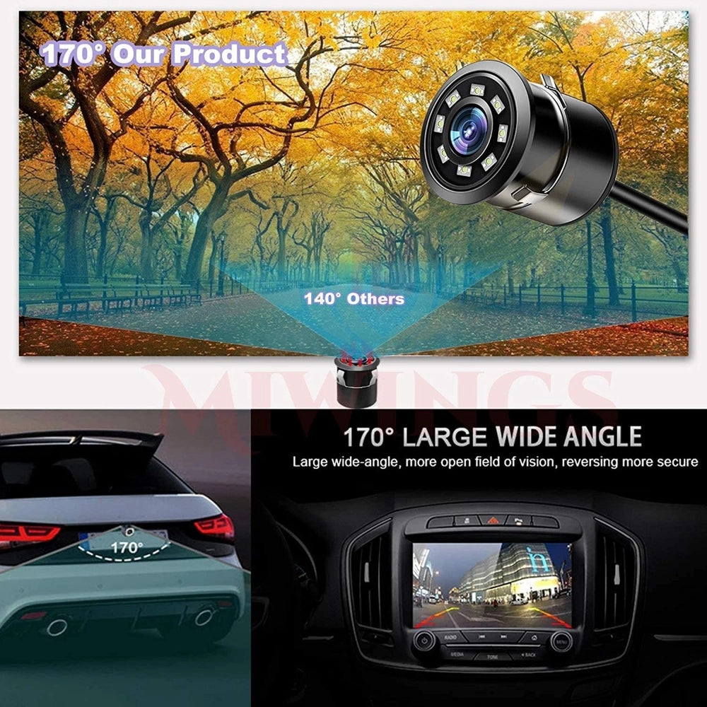 Generic Car Rear View Backup Camera 170 Wide Angle Hd Cmos Auto Parking Assistance Reverse (Black)