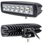 Generic 6 Led Straight Fog Lights Projector Lens (Black)