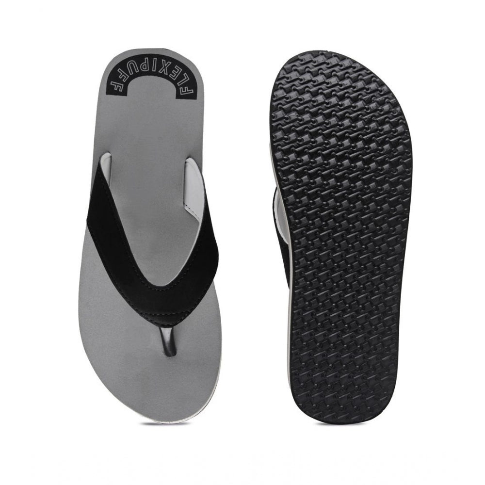 Generic Unisex Rubber Men's Slippers for Ultimate Comfort (Grey) Secondary image