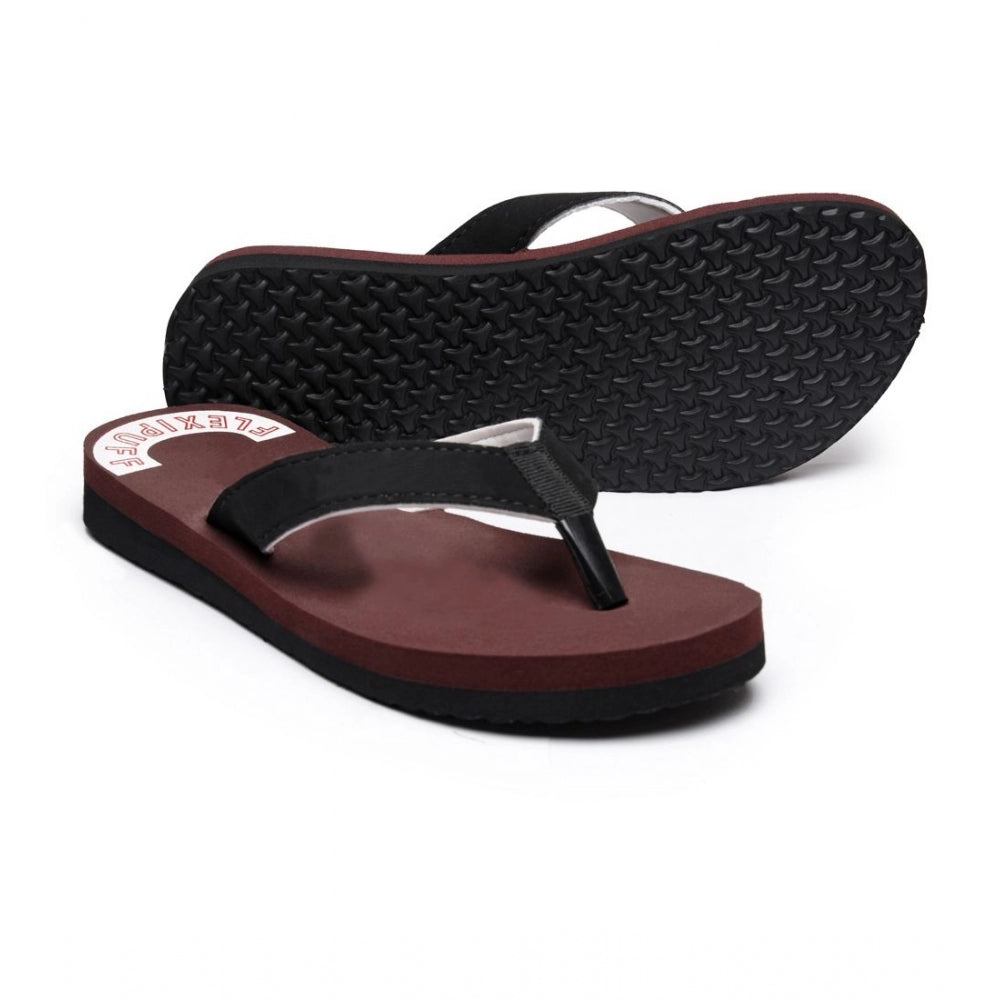 Generic Unisex Rubber Comfortable Orthopedic Doctor Slipper and Flip Flops (Maroon) Secondary image