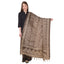 Generic Women's Art Silk Printed Dupatta (Brown, Length: 2.25 to 2.50 Mtr)