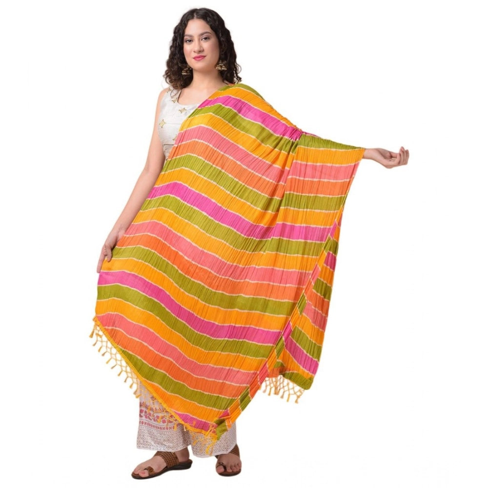 Generic Women's Chanderi Printed Dupatta (Multicolor, Length: 2.25 to 2.50 Mtr) Main image