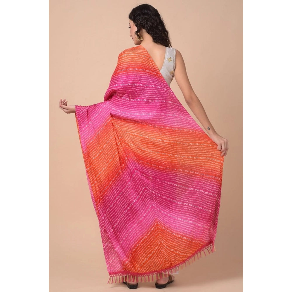 Generic Women's Chanderi Printed Dupatta (Multicolor, Length: 2.25 to 2.50 Mtr) Secondary image
