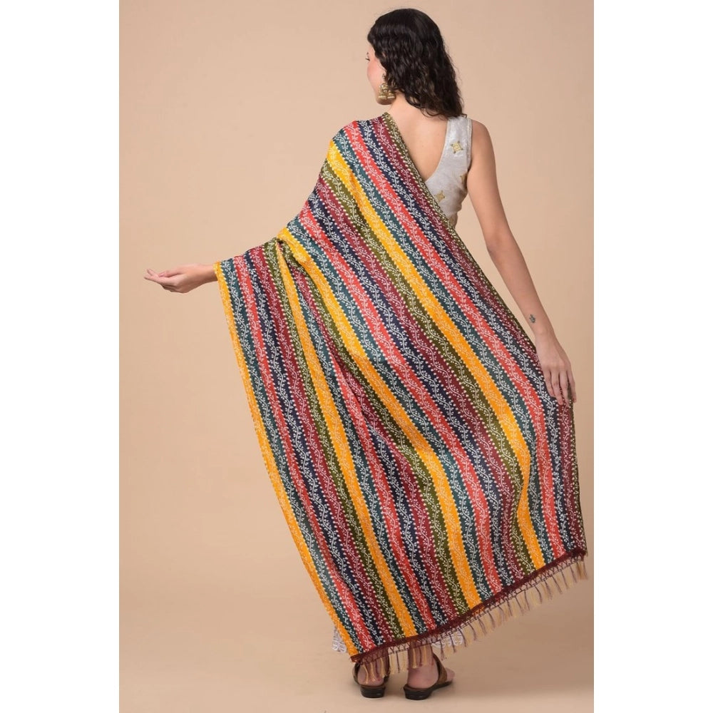 Generic Women's Chanderi Printed Dupatta (Multicolor, Length: 2.25 to 2.50 Mtr) Secondary image