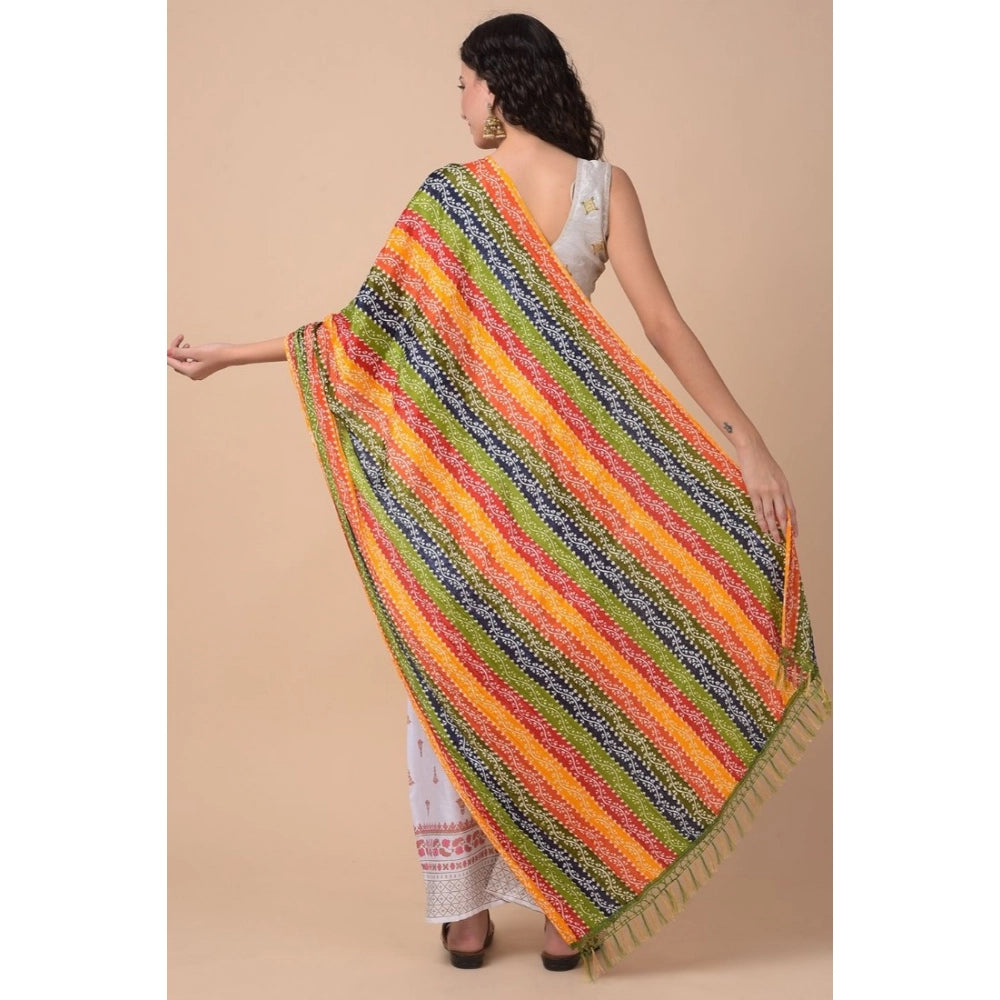 Generic Women's Chanderi Printed Dupatta (Multicolor, Length: 2.25 to 2.50 Mtr) Secondary image