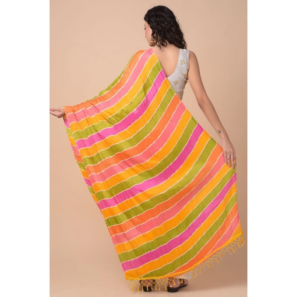 Generic Women's Chanderi Printed Dupatta (Multicolor, Length: 2.25 to 2.50 Mtr) Secondary image