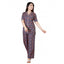 Generic Women's Casual Half Sleeve Printed Viscose Rayon Shirt With Pyjama Pant Night Suit Set (Blue)