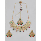 Generic Women's Rose Gold Plated Alloy Necklace &amp; Earings Set (Light Green)