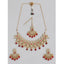 Generic Women's Rose Gold Plated Alloy Necklace &amp; Earings Set (Red)