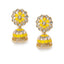 Generic Women's Rose Gold Plated Alloy Earrings (Yellow)