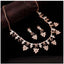 Generic Women's Rose Gold Plated Brass Necklace &amp; Earings Set (Gold)