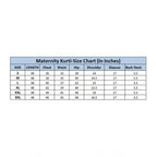 Generic Women's Casual 3/4 Sleeve Printed Viscose Maternity Feeding Kurti (Brown)