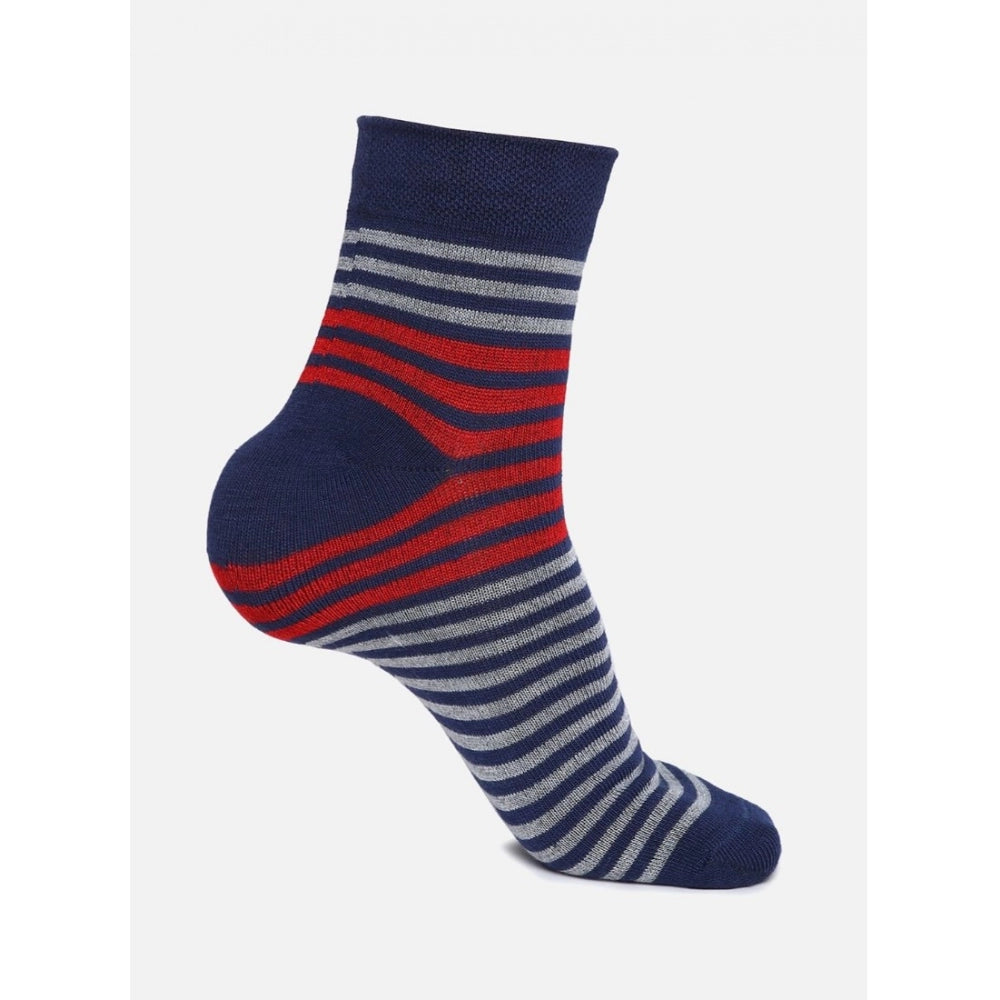 Generic 5 Pairs Men's Casual Cotton Blended Printed Mid-Calf length Socks (Assorted) Secondary image