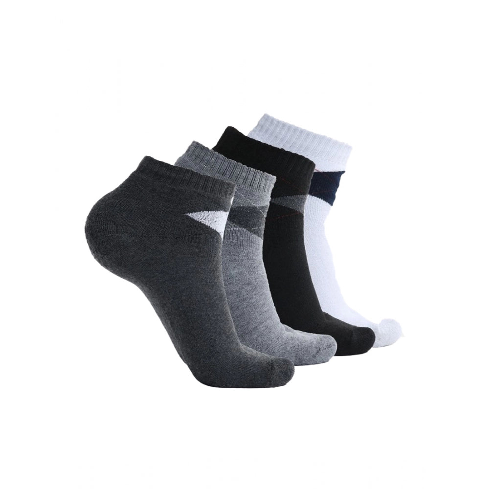 Generic 5 Pairs Men's Casual Cotton Blended Solid Mid-Calf length Socks (Assorted) Main image