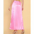Generic Women's Silk Solid Free Size Petticoat (Pink)