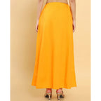 Generic Women's Cotton Solid Free Size Petticoat (Mustard)