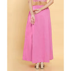 Generic Women's Cotton Solid Free Size Petticoat (Pink)