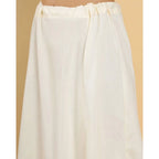 Generic Women's Cotton Solid Free Size Petticoat (Cream)