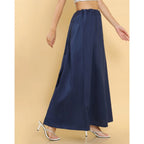 Generic Women's Cotton Solid Free Size Petticoat (Navy Blue)