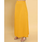 Generic Women's Cotton Solid Free Size Petticoat (Yellow)