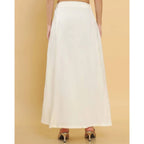 Generic Women's Cotton Solid Free Size Petticoat (Cream)