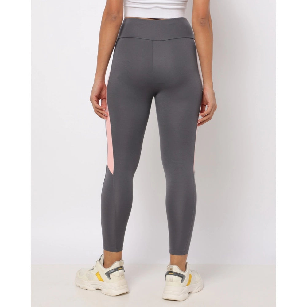 Generic Women's Polyster Solid Sport Leggings (Grey) Secondary image