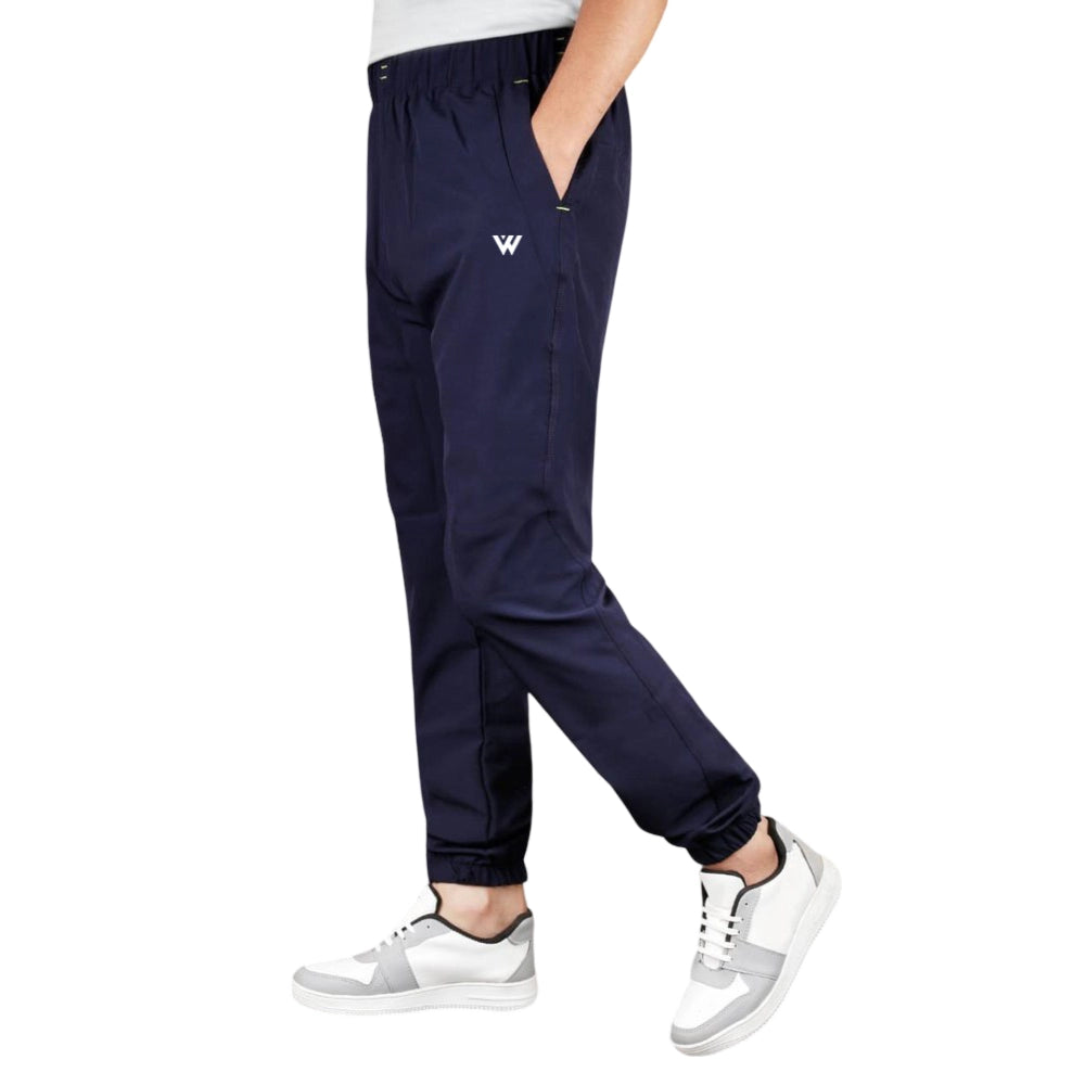 Generic Men's Polyster Solid Track Pant-Lower (Navy Blue) Main image