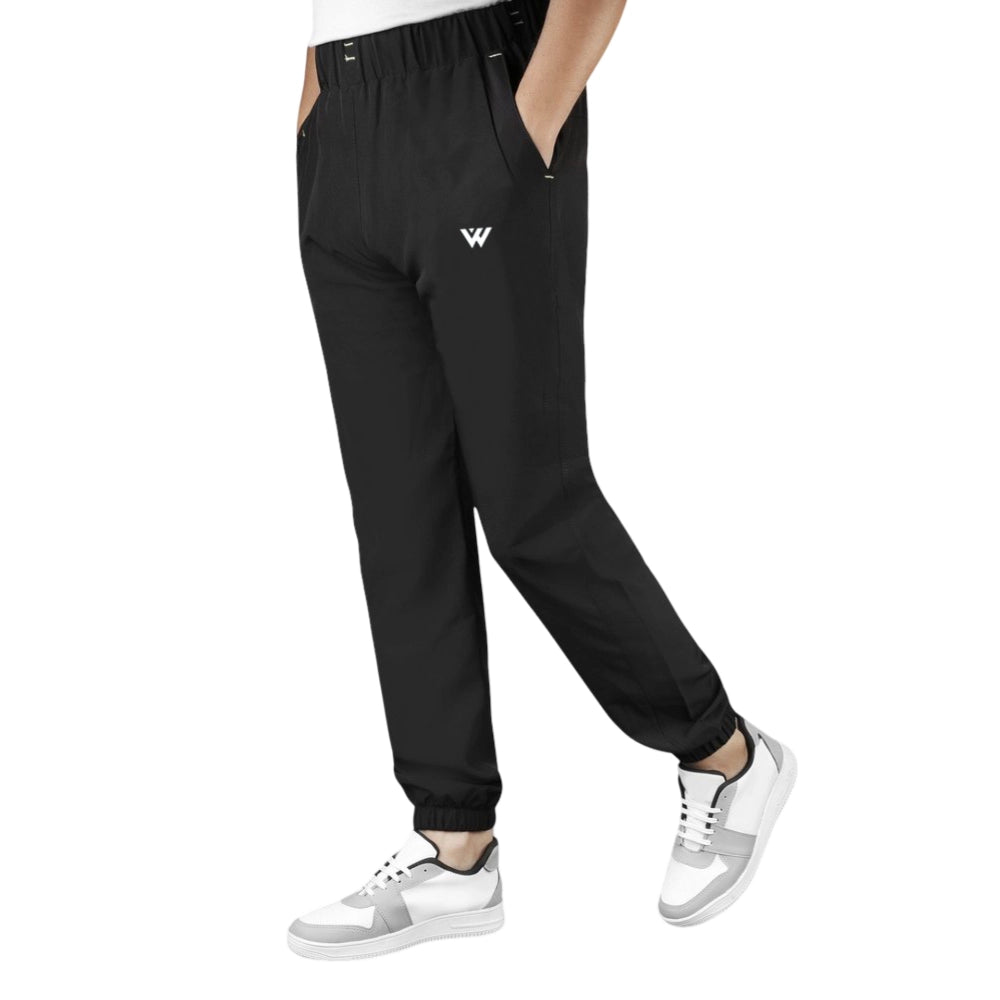 Generic Men's Polyster Solid Track Pant-Lower (Black) Main image