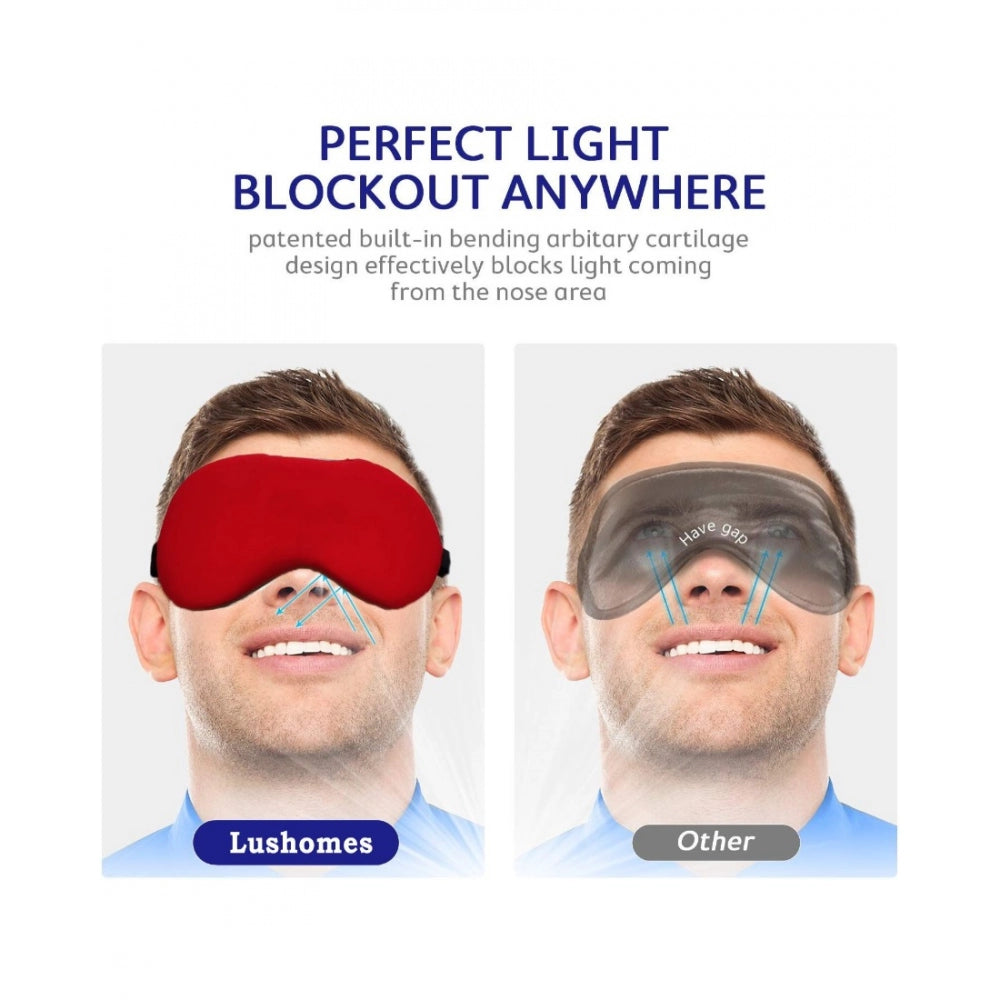 Generic Solid Lycra Foam Eyemasks (Red)