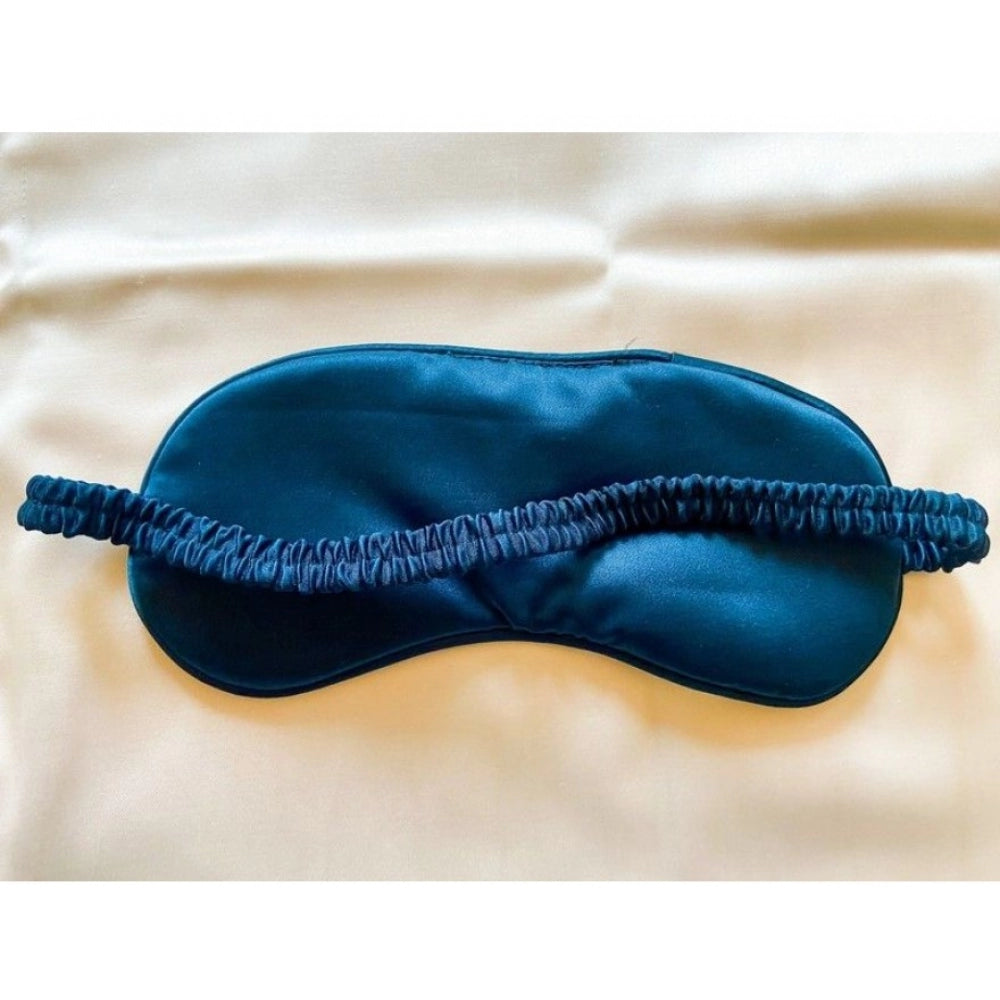 Generic Solid Satin Silk Eyemasks (Navy Blue) Secondary image