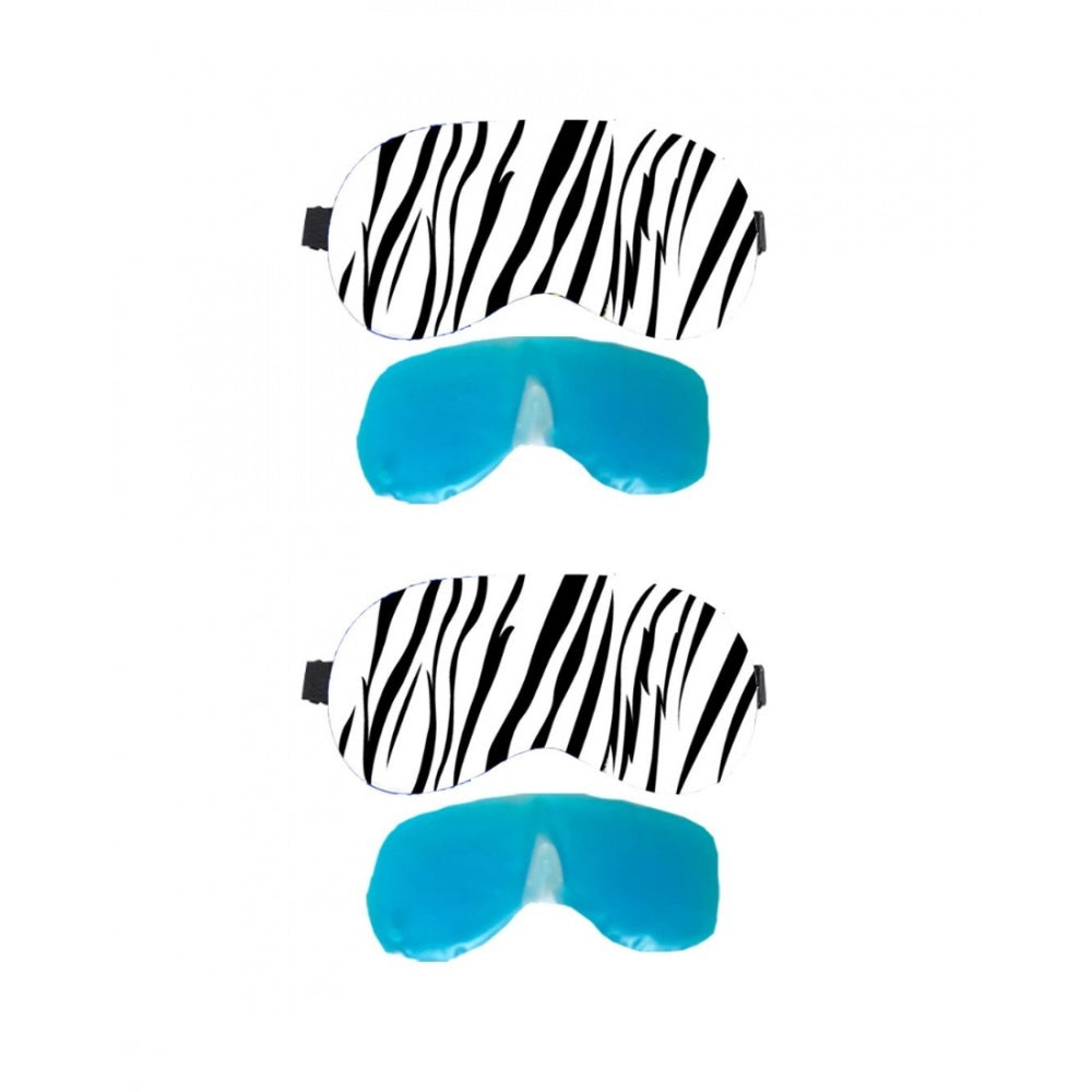 Generic Striped Printed Polyester Eyemasks (Black and white) Main image