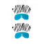 Generic Striped Printed Polyester Eyemasks (Black and white)