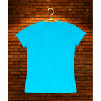 Generic Girl's Casual Short Sleeve Pom Pom Balls Cotton T Shirt (Blue)