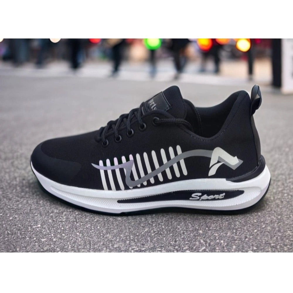 Generic Men's Solid Synthetic Casual Shoes (Blue) Secondary image