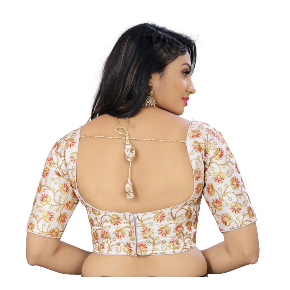 Generic Women's Phantom Cording Readymade Blouse (White, Size: Free Size) Secondary image