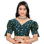 Generic Women's Jimmy Choo Embroidery Readymade Blouse (Teal, Size: Free Size)