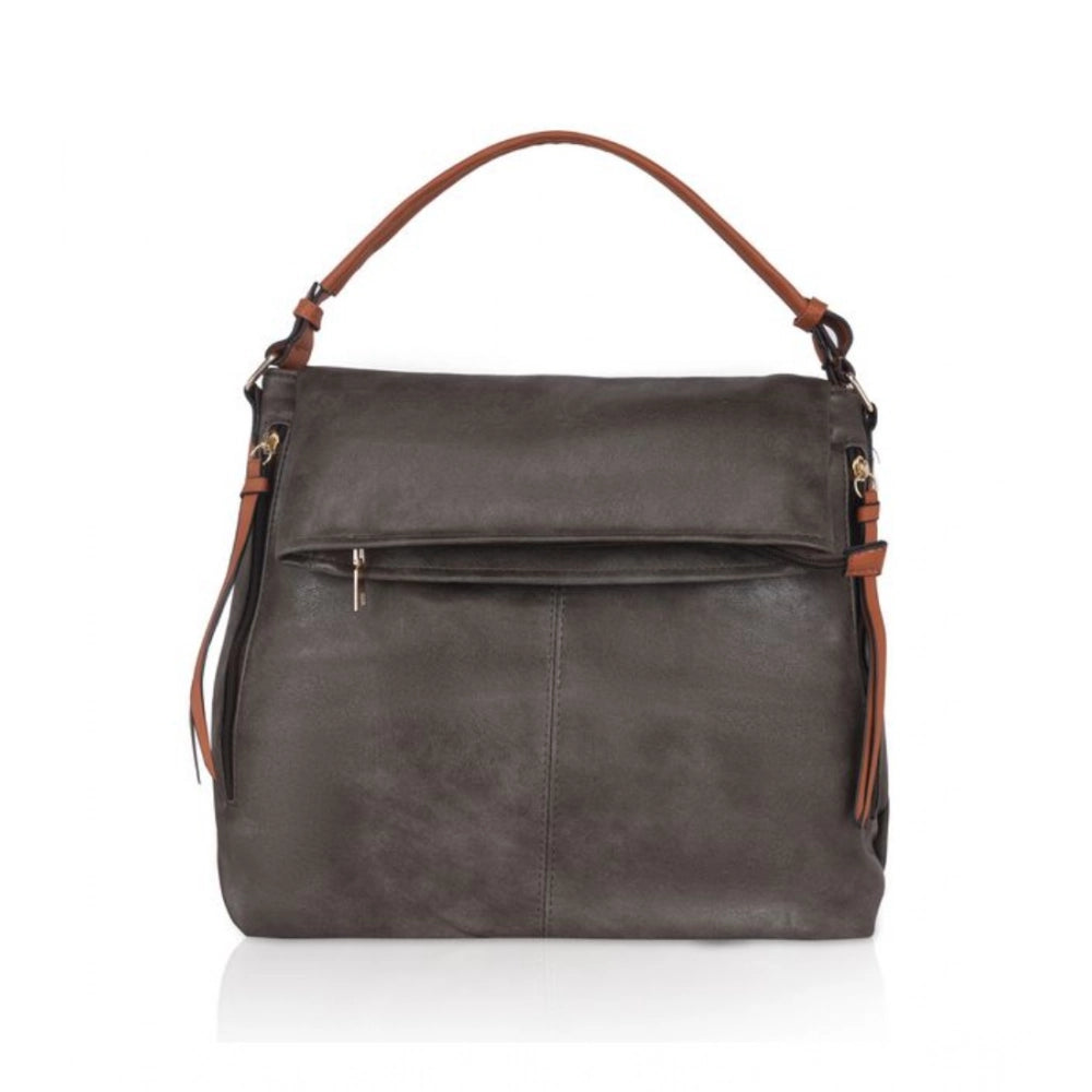 Generic Women's Faux Leather Solid Sling Bag (Green) Main image