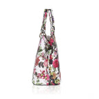 Generic Women's Faux Leather Printed Handheld Bag (White Pink)
